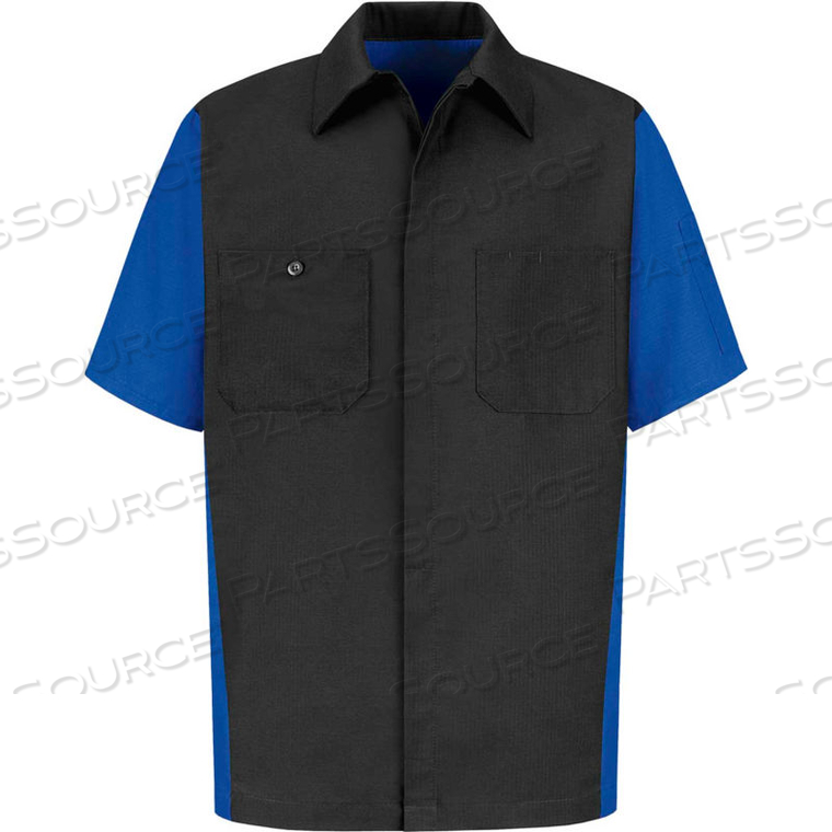 RED KAP MEN'S CREW SHIRT SHORT SLEEVE 2XL CHARCOAL/ROYAL BLUE SY20 by VF Imagewear, Inc.
