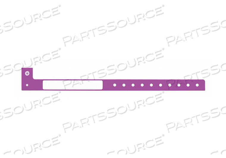 ID WRISTBAND PURPLE 1-1/4 IN W PK500 by Identiplus