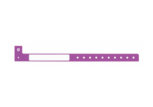 ID WRISTBAND PURPLE 1-1/4 IN W PK500 by Identiplus