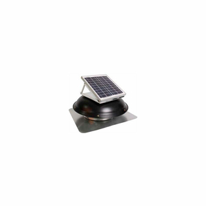 SOLAR ROOF ATTIC VENT WITH DOME-MOUNTED PANEL, BLACK by Ventamatic