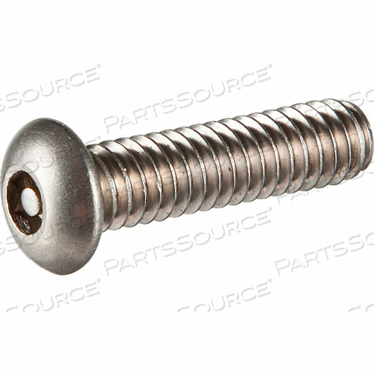 10-32 X 1/2" TAMPER-PROOF SECURITY CAP SCREW - BUTTON SOCKET HEAD - 18-8 STAINLESS STEEL - 100 PK 