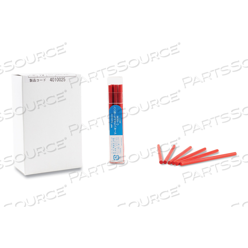 MECHANICAL WAX-BASED MARKING PENCIL REFILLS, 4.4 MM, RED by Tombow