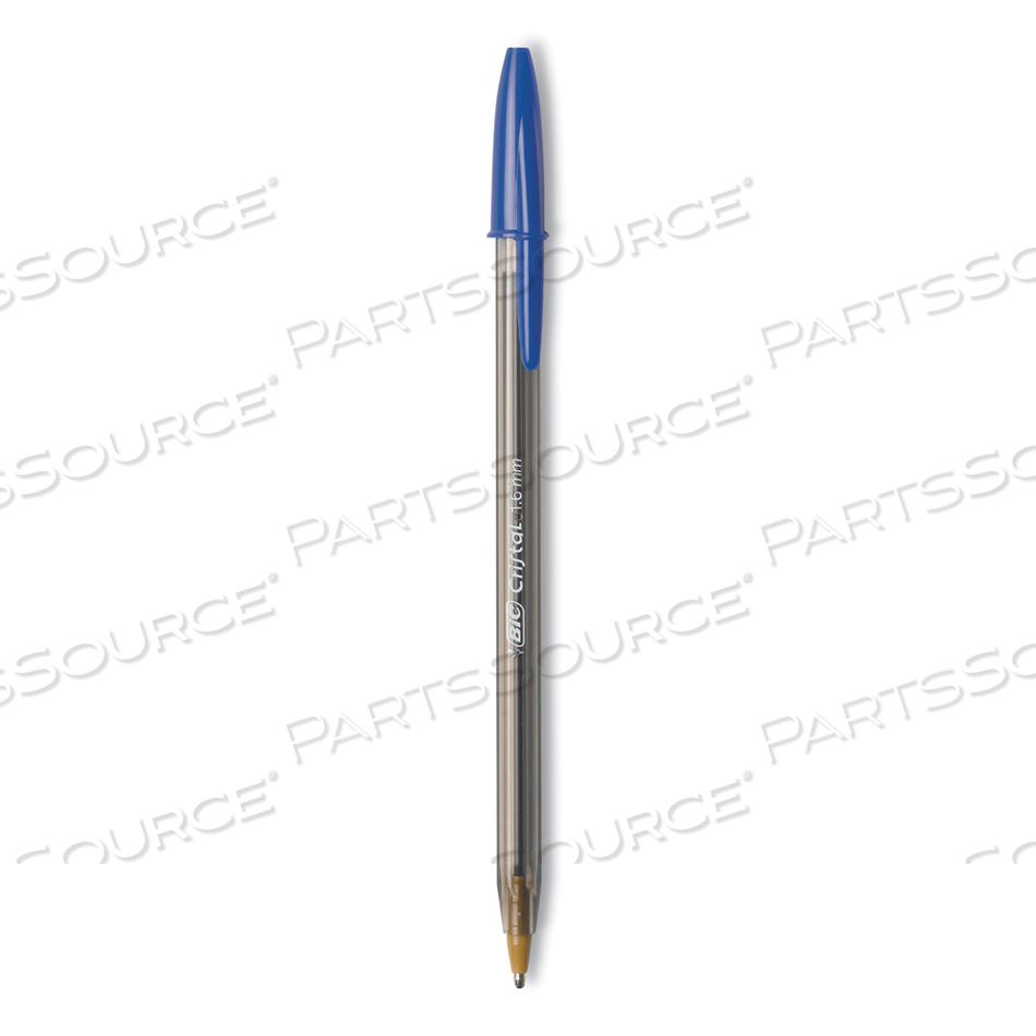 CRISTAL XTRA BOLD BALLPOINT PEN, STICK, BOLD 1.6 MM, BLUE INK, CLEAR BARREL by BIC
