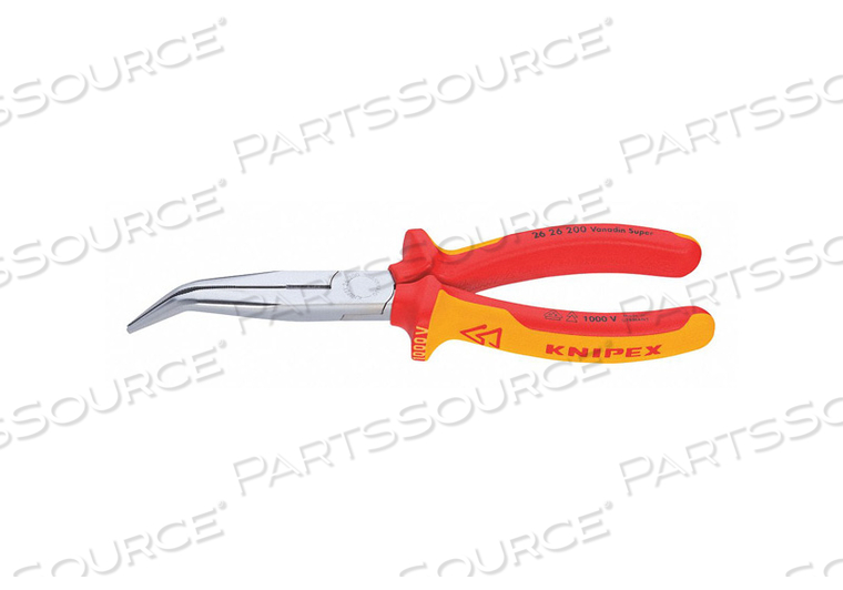 BENT LONG NOSE PLIER 8 L SERRATED by Knipex