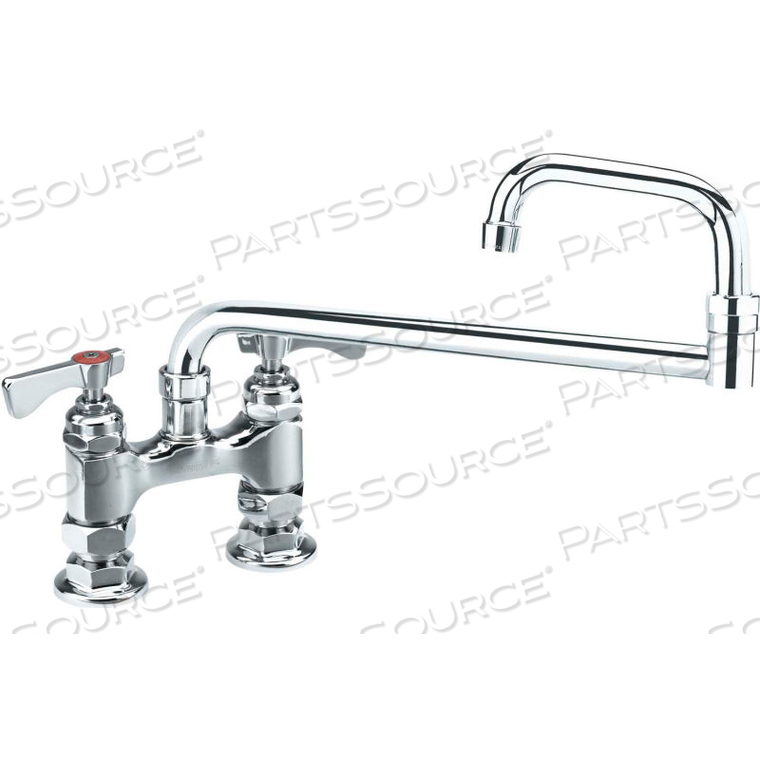 ROYAL SERIES 4" CENTER RAISED DECK MOUNT FAUCET, 18" JOINTED SPOUT by Krowne