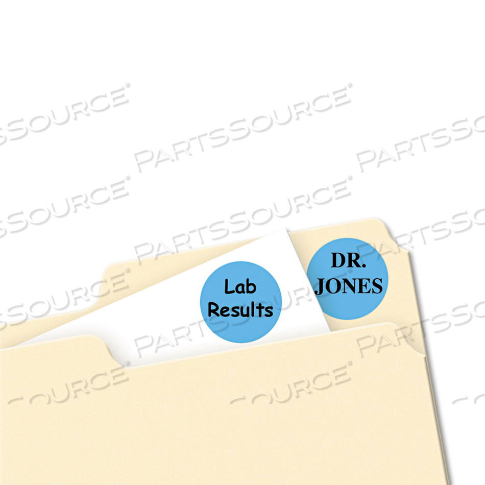 PRINTABLE SELF-ADHESIVE REMOVABLE COLOR-CODING LABELS, 0.75" DIA, LIGHT BLUE, 24/SHEET, 42 SHEETS/PACK, (5461) by Avery PRINTABLE SELF-ADHESIVE REMOVABLE COLOR-CODING LABELS, 0.75" DIA, LIGHT BLUE, 24/SHEET, 42 SHEETS/PACK, (5461) by Avery