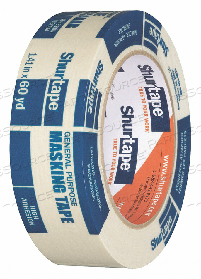MASKING TAPE PAPER TAN 36MM by Shurtape