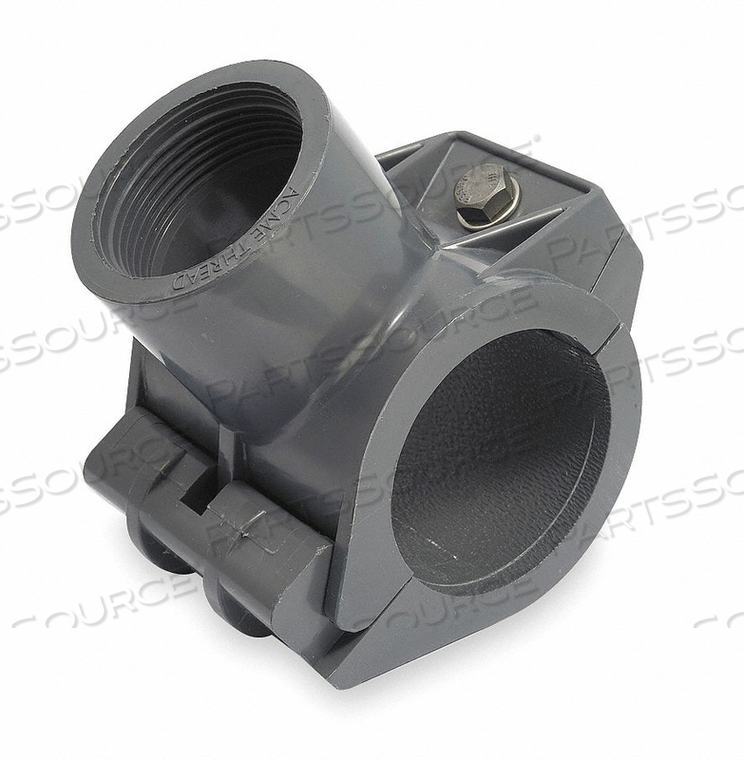 TAP SADDLE TEE, 2 IN X 2 IN X 1 1/2 IN FITTING PIPE SIZE, SCHEDULE 40, 235 PSI, GRAY by Lasco