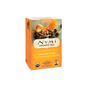 ORGANIC TEA WHITE TEA, ORANGE SPICE, SINGLE CUP BAGS, 16/BOX by Numi