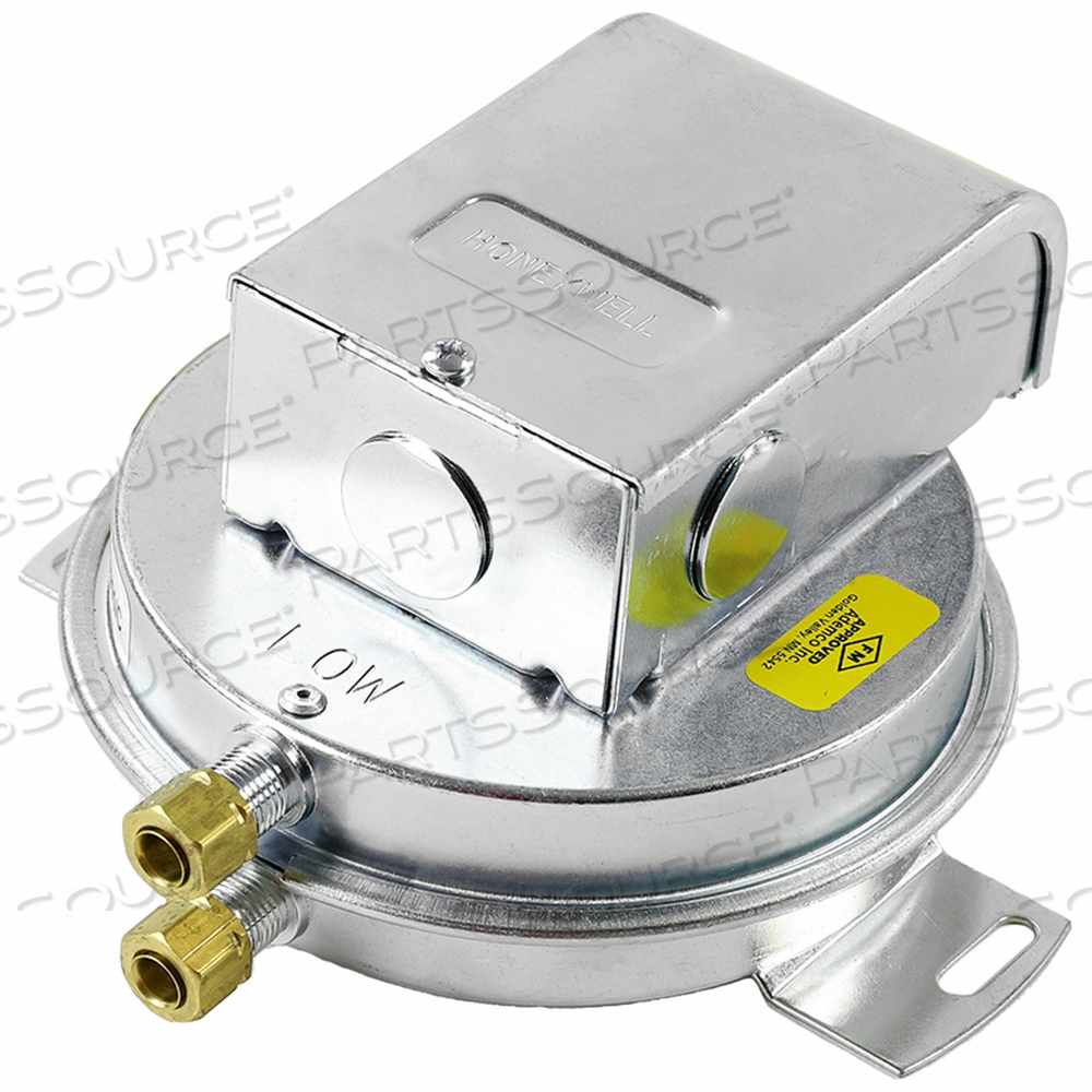 SPDT AIR PRESSURE SWITCH WITH AUTO RESET STYLE E121 ADJUSTABLE RANGE .05" - .02" WC TO 12.0" WC PR. by Honeywell SPDT AIR PRESSURE SWITCH WITH AUTO RESET STYLE E121 ADJUSTABLE RANGE .05" - .02" WC TO 12.0" WC PR. by Honeywell
