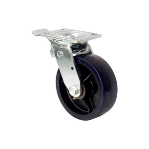 4" URETHANE ON IRON SWIVEL WHEEL CASTER WITH TOTAL LOCK BRAKE by RWM