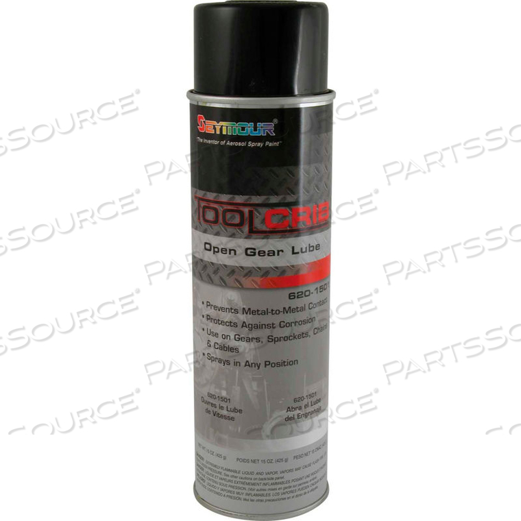 TOOL CRIB OPEN GEAR LUBE 20 OZ. BLACK 6 CANS/CASE by Seymour Of Sycamore