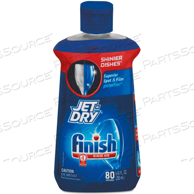 RINSE AID JET-DRY RINSE AGENT LIQUID, UNSCENTED, 8.45 OZ. BOTTLE, 8 BOTTLES - 75713 by Finish