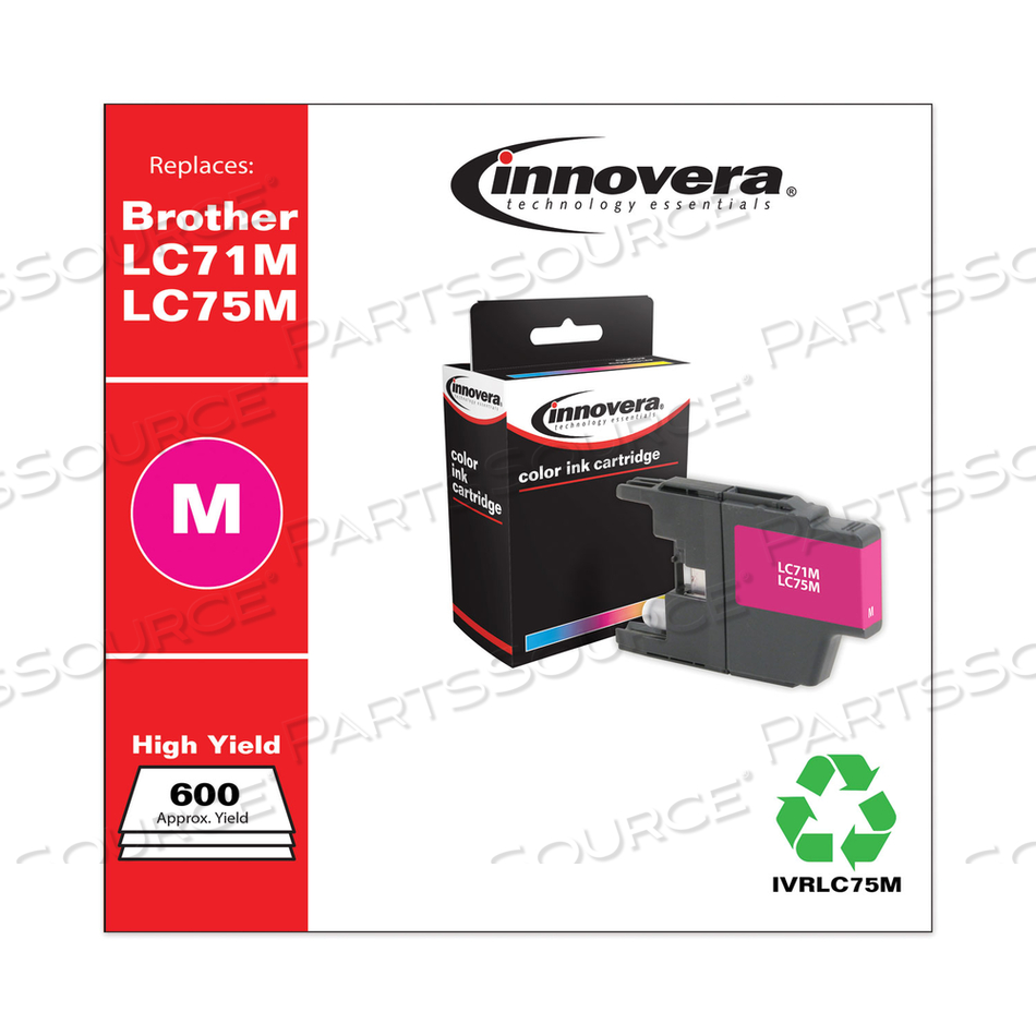REMANUFACTURED MAGENTA HIGH-YIELD INK, REPLACEMENT FOR LC75M, 600 PAGE-YIELD by Innovera