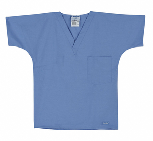 SCRUB SHIRT UNISEX XS BLUE by Landau SCRUB SHIRT UNISEX XS BLUE by Landau