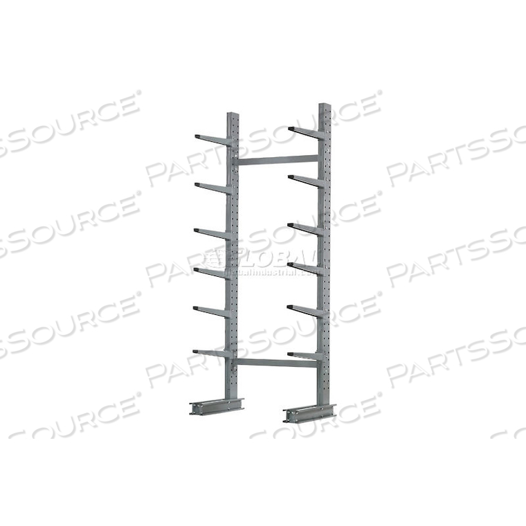 SINGLE SIDED MD CANTILEVER RACK STARTER, 72"W X 45"D X 10'H, 3800 LB CAP, FOR USE W/1000 SERIES, NO LIP by Modern Equipment (Meco) SINGLE SIDED MD CANTILEVER RACK STARTER, 72"W X 45"D X 10'H, 3800 LB CAP, FOR USE W/1000 SERIES, NO LIP by Modern Equipment (Meco)