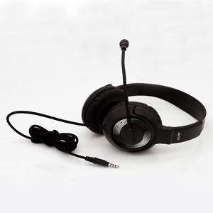 AE-55 PERSONAL ON-EAR HEADSET WITH MICROPHONE AND TRRS PLUG, BLACK by Avid Products