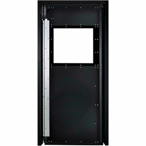 EXTRA HEAVY DUTY SINGLE PANEL IMPACT TRAFFIC DOOR 4'W X 8'H BLACK by Aleco