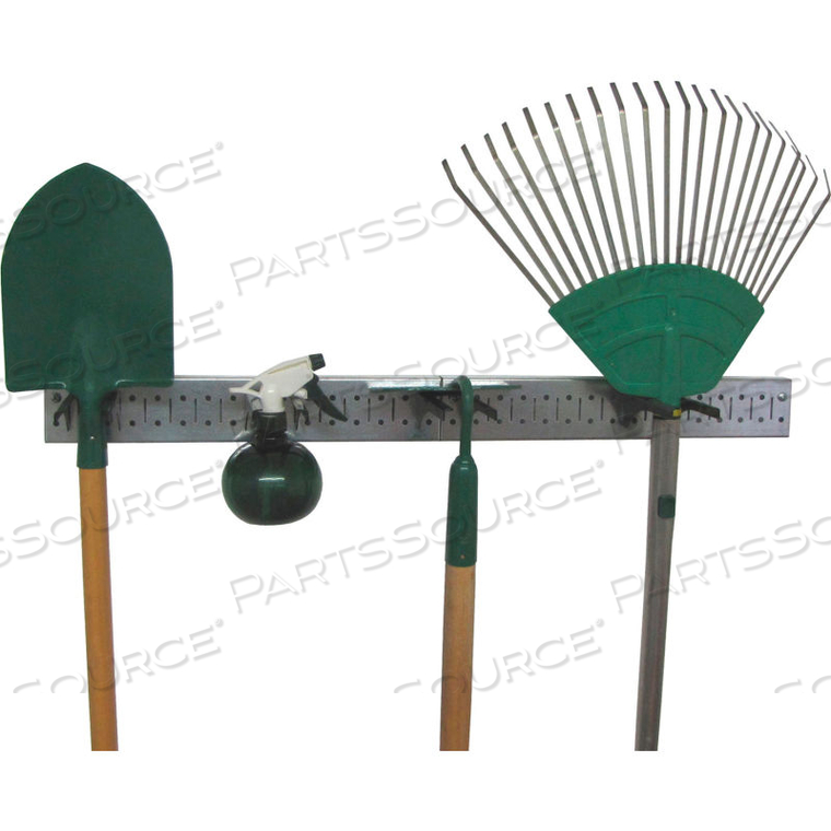 PEGBOARD STRIP GARDEN TOOL ORGANIZER KIT, GALVANIZED BLACK, 32" X 2-1/2" X 6" by Wall Control Pegboard PEGBOARD STRIP GARDEN TOOL ORGANIZER KIT, GALVANIZED BLACK, 32" X 2-1/2" X 6" by Wall Control Pegboard