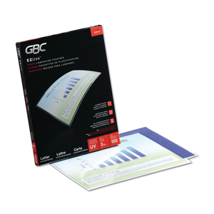EZUSE THERMAL LAMINATING POUCHES, 3 MIL, 9" X 11.5", GLOSS CLEAR, 100/BOX by GBC