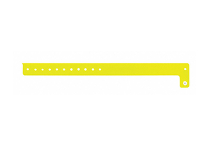 ID WRISTBAND VINYL L-SHAPED YELLOW PK500 by Identiplus