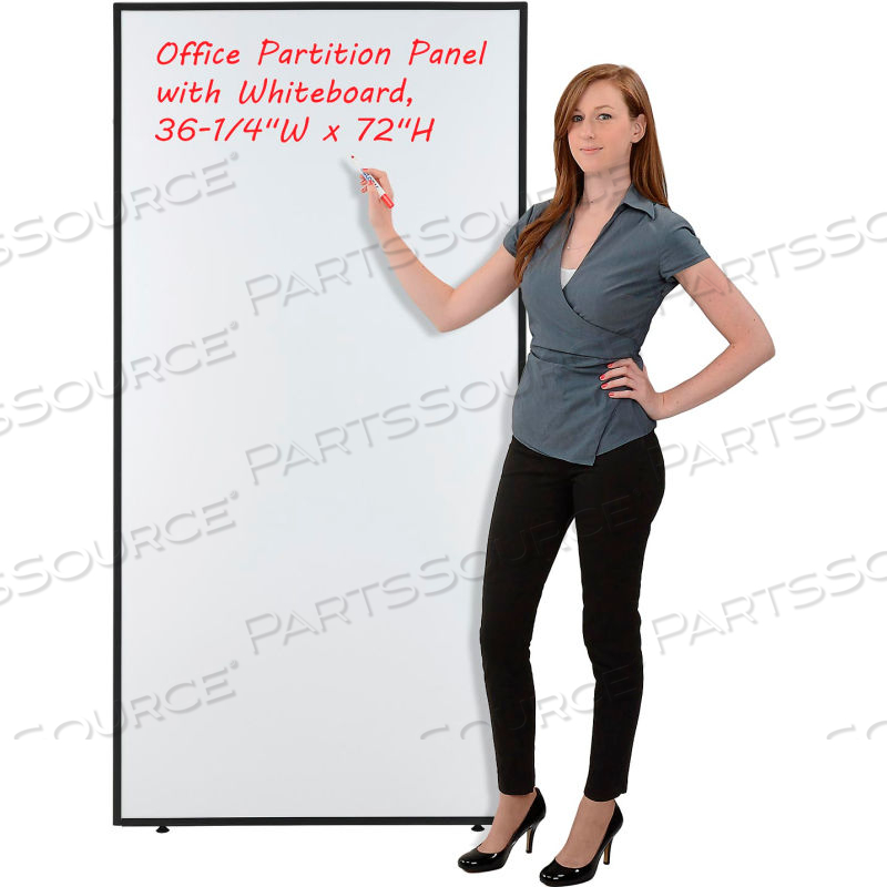 INTERION OFFICE PARTITION PANEL WITH WHITEBOARD, 36-1/4"W X 72"H 