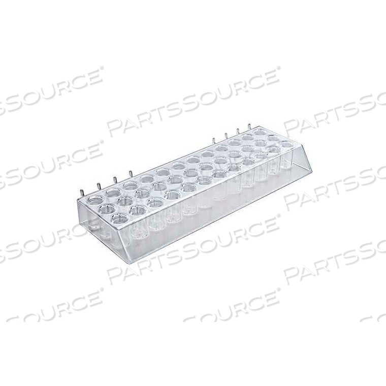 36-SLOT LIPSTICK & MASCARA TRAY, PGBRD/SLAT-W, 13" X 1.5", ACRYLIC - PKG QTY 2 by Azar International