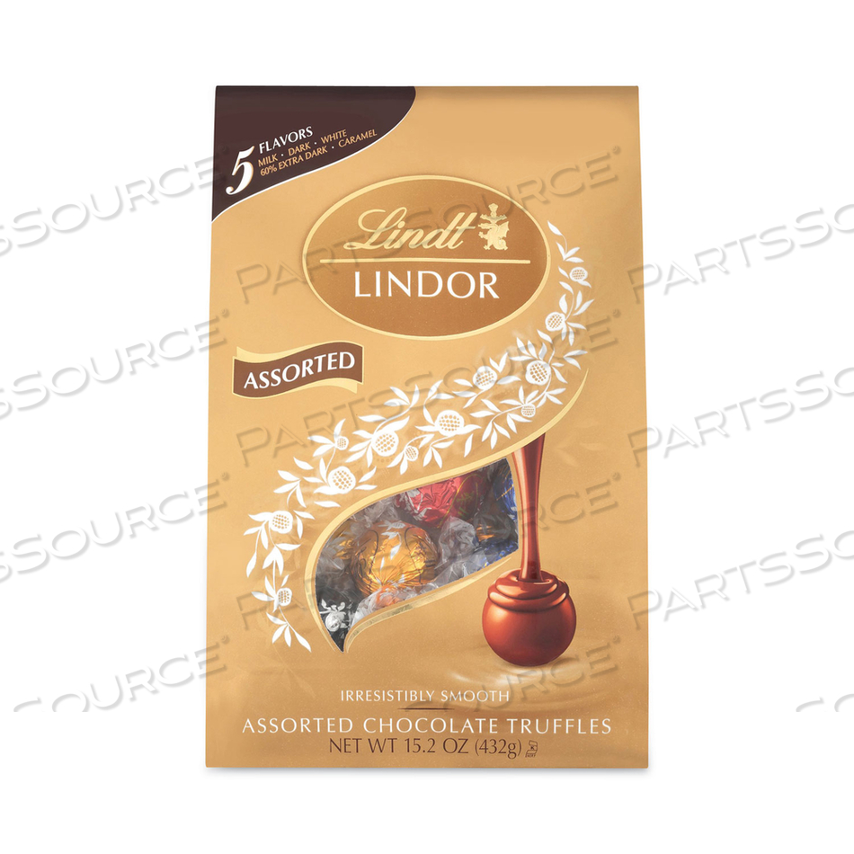 LINDOR ASSORTED TRUFFLES PLATINUM BAG, 15 OZ, 36 PIECES 