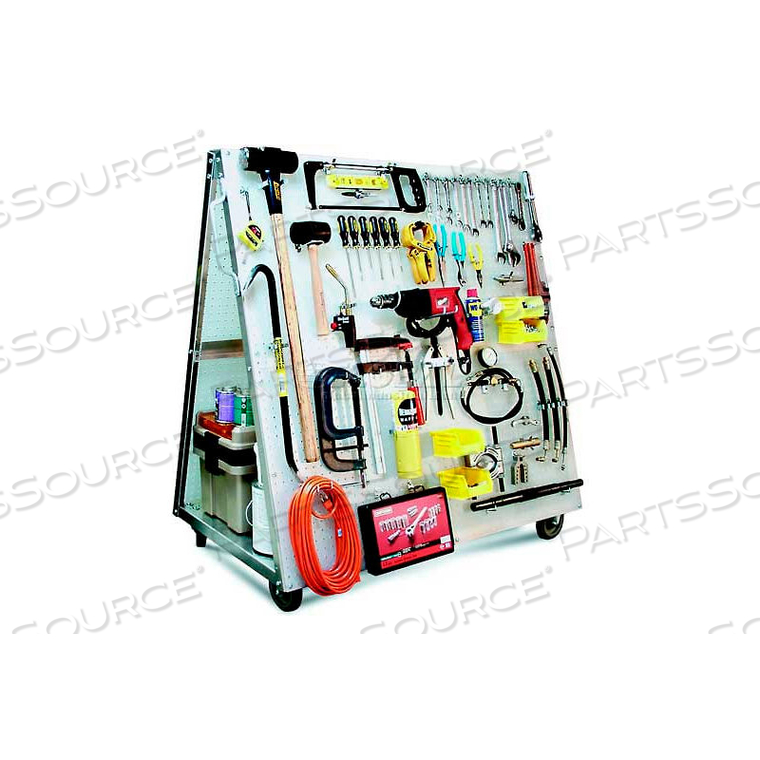 HEAVY-DUTY POLYPROPYLENE PEGBOARD MOBILE TOOL CART by Triton Products