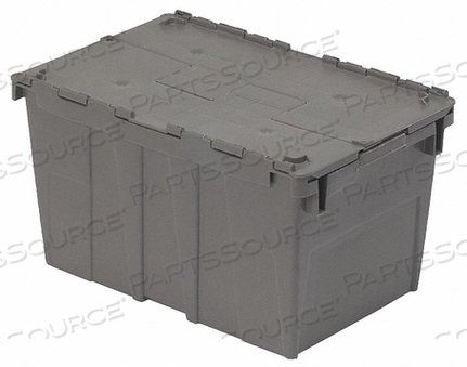 ATTACHED LID CONTAINER 1.4 CU FT GRAY by Lewisbins ATTACHED LID CONTAINER 1.4 CU FT GRAY by Lewisbins
