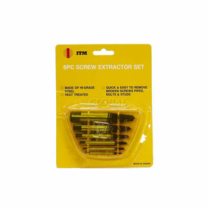 6 PC. SCREW EXTRACTOR SET by International Tool Mfg.