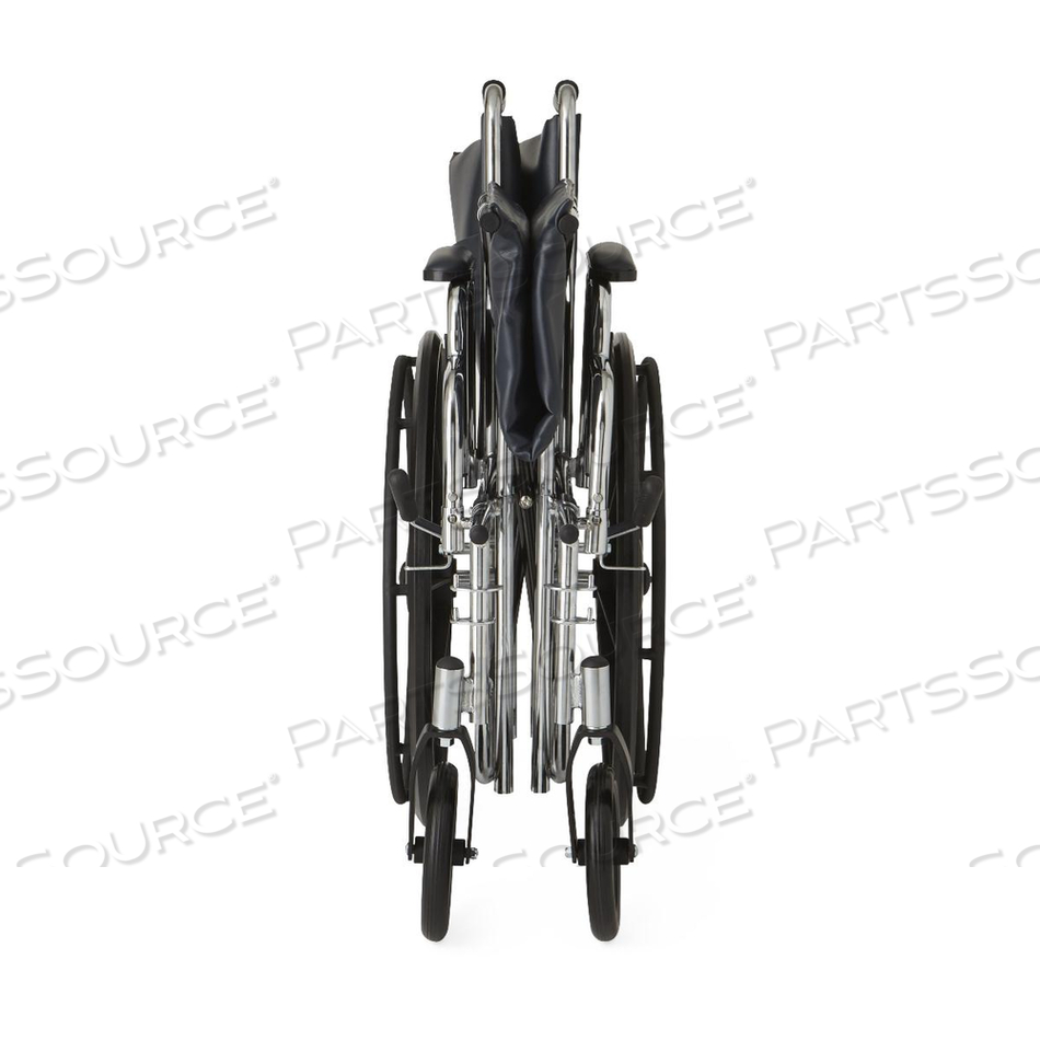 WHEEL CHAIR, 24 IN, EXTRA-WIDE, CHROME PLATING CARBON STEEL FRAME by Medline Industries, Inc. WHEEL CHAIR, 24 IN, EXTRA-WIDE, CHROME PLATING CARBON STEEL FRAME by Medline Industries, Inc.