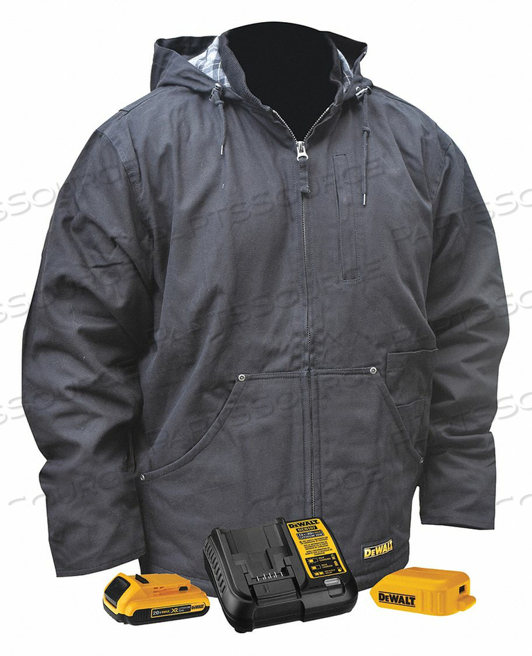 HEATED JACKET L MENS BLACK by DeWalt