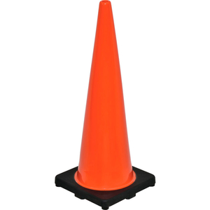 36" TRAFFIC CONE, NON-REFLECTIVE, BLACK BASE, 10 LBS by Jinyun Granchess Rubber & Plastics Co.Lt