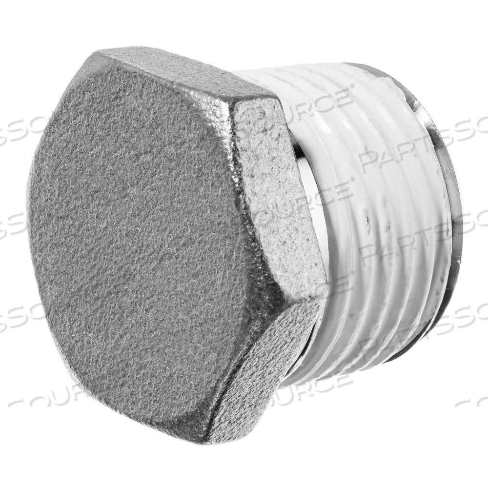 HEX HEAD PLUG, 316 STAINLESS STEEL, 2 IN FITTING PIPE SIZE, MALE NPT, CLASS 150, 1 3/8 IN OVERALL LG by Approved Vendor