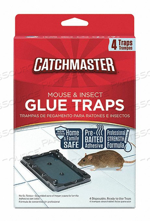 GLUE TRAP 5-1/4 IN L 3-1/2 IN W PK4 by Catchmaster