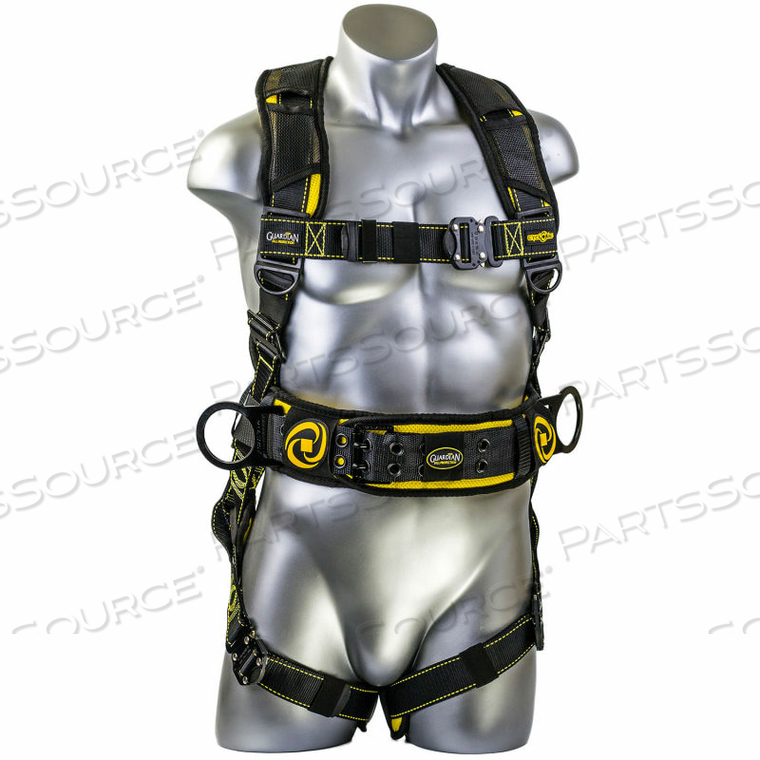 CYCLONE CONSTRUCTION HARNESS, QUICK CONNECT CHEST & LEGS, TONGUE BUCKLE WAIST, XL by Guardian Fall Protection CYCLONE CONSTRUCTION HARNESS, QUICK CONNECT CHEST & LEGS, TONGUE BUCKLE WAIST, XL by Guardian Fall Protection