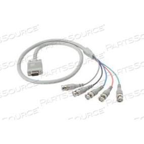 SVGA BREAKOUT CABLE, HD15 MALE, 5 BNC MALE, MEETS ROHS by L-com, Inc. SVGA BREAKOUT CABLE, HD15 MALE, 5 BNC MALE, MEETS ROHS by L-com, Inc.