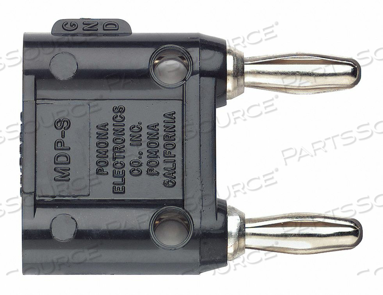 DOUBLE BANANA PLUG WITH SHRTNG BAR BLACK by Pomona Electronics