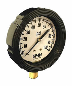 PRESSURE GAUGE 2-1/2 DIAL SIZE BOTTOM by WIKA USA