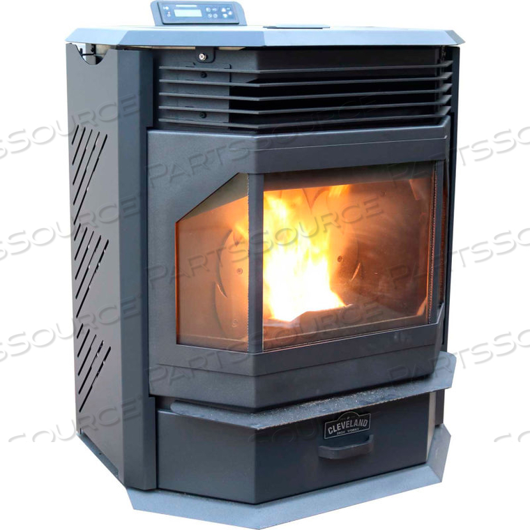 CLEVELAND IRON WORKS PELLET STOVE HEATER - 52000 BTU WITH 66 LB. HOPPER by Enerco