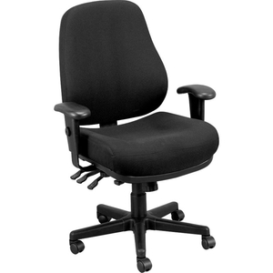 EUROTECH 24/7 EXECUTIVE HIGH BACK CHAIR - BLACK FABRIC by Raynor Marketing