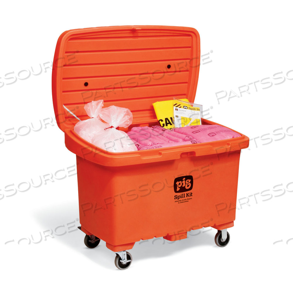 PIG HAZMAT SPILL KIT IN HIGH-VISIBILITY STORAGE CHEST by New Pig Corporation
