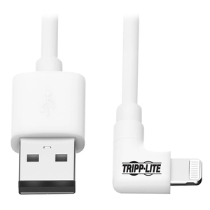 LIGHTNING TO USB SYNC CHARGE RIGHT-ANGLE IPHONE IPAD WHITE 3FT by Tripp Lite LIGHTNING TO USB SYNC CHARGE RIGHT-ANGLE IPHONE IPAD WHITE 3FT by Tripp Lite