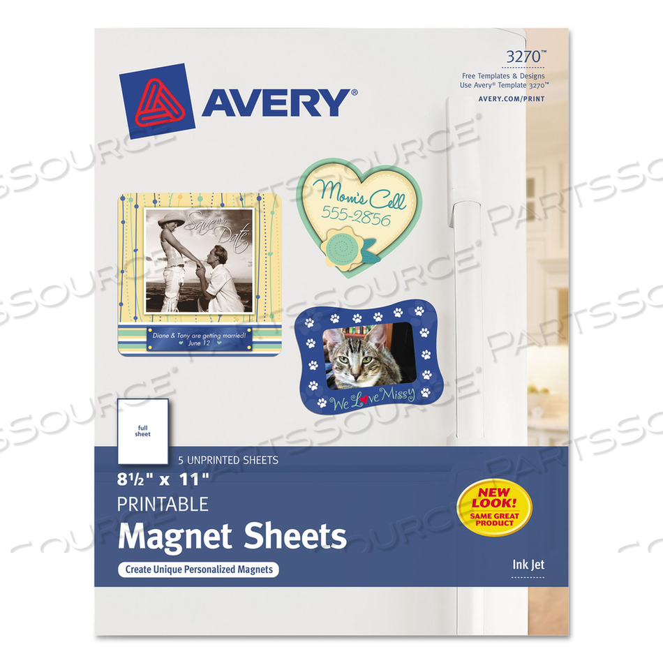 PRINTABLE MAGNET SHEETS, 8.5 X 11, WHITE by Avery