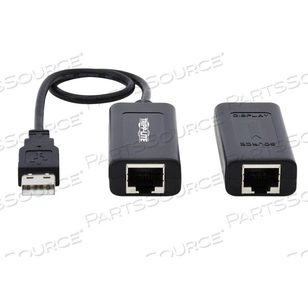 BLACK PVC 1-PORT USB OVER CAT5/CAT6 EXTENDER KIT WITH POWER OVER CABLE/TRANSMITTER/RECEIVER by Tripp Lite BLACK PVC 1-PORT USB OVER CAT5/CAT6 EXTENDER KIT WITH POWER OVER CABLE/TRANSMITTER/RECEIVER by Tripp Lite