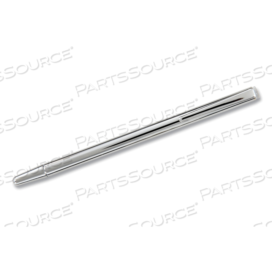SLIMLINE PEN-SIZE POCKET POINTER WITH CLIP, EXTENDS TO 24.5", SILVER by Apollo Audio Visual