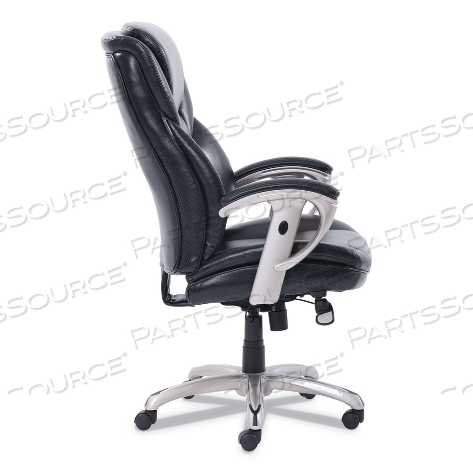 EMERSON EXECUTIVE TASK CHAIR, SUPPORTS UP TO 300 LB, 19" TO 22" SEAT HEIGHT, BLACK SEAT/BACK, SILVER BASE by SertaPedic EMERSON EXECUTIVE TASK CHAIR, SUPPORTS UP TO 300 LB, 19" TO 22" SEAT HEIGHT, BLACK SEAT/BACK, SILVER BASE by SertaPedic