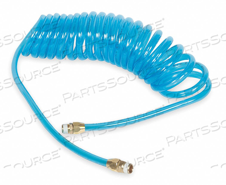 COILED AIR HOSE, HOSE INSIDE DIA. 1/4 IN, HOSE LENGTH 6 FT, HOSE COLOR BLUE, HOSE TUBE MATERIAL POLYURETHANE, MAX. WORKING PRESSURE @ 70 F 1 by Speedaire COILED AIR HOSE, HOSE INSIDE DIA. 1/4 IN, HOSE LENGTH 6 FT, HOSE COLOR BLUE, HOSE TUBE MATERIAL POLYURETHANE, MAX. WORKING PRESSURE @ 70 F 1 by Speedaire