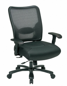 DESK CHAIR LEATHER BLACK 20 TO 23 by Office Star